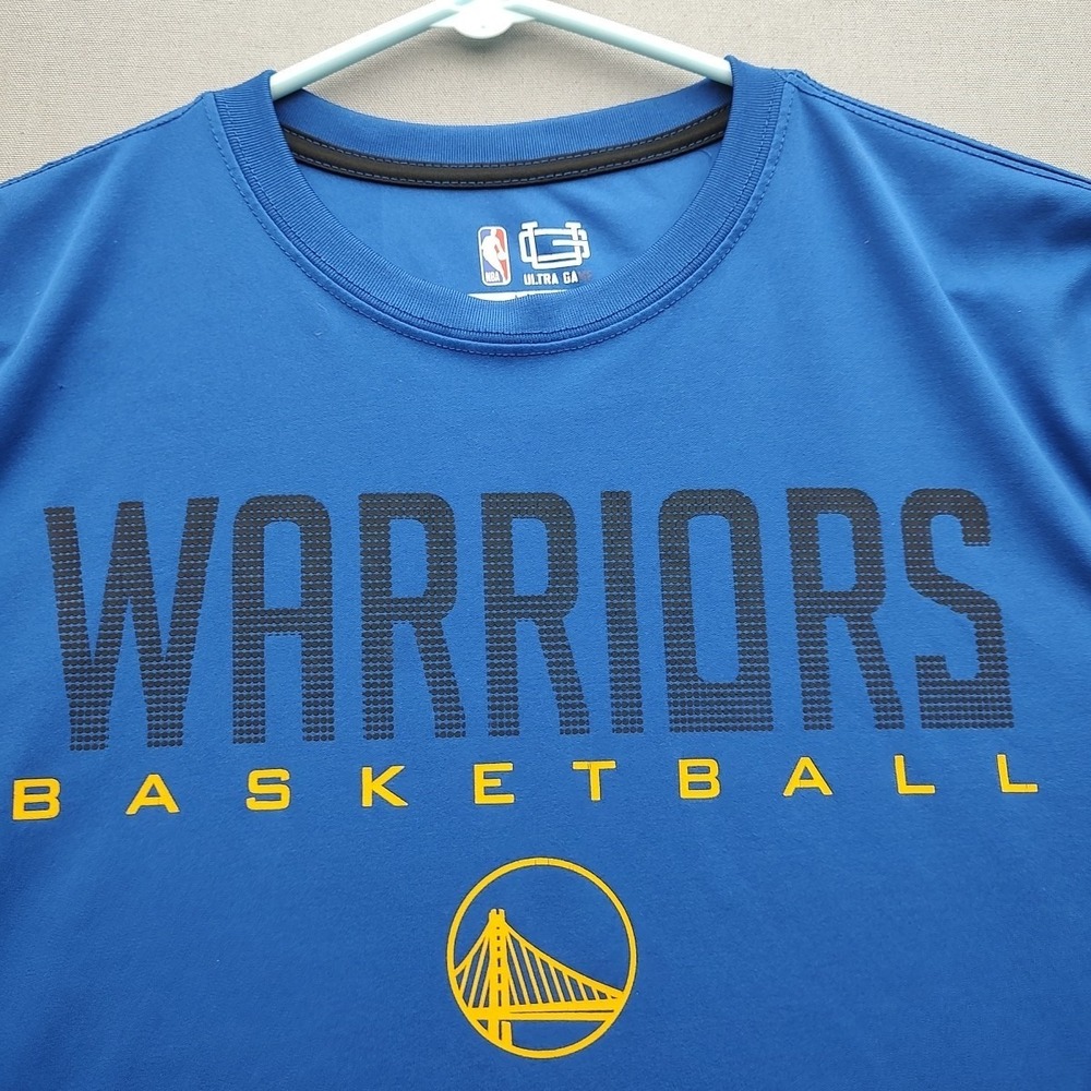 Golden State Warriors NBA Men's Blue Pullover Shirt Long Sleeve Large